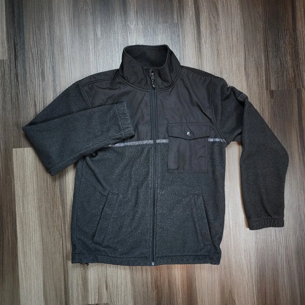 Billabong Boundary Trail Zip Up Fleece Black Mens Size Medium